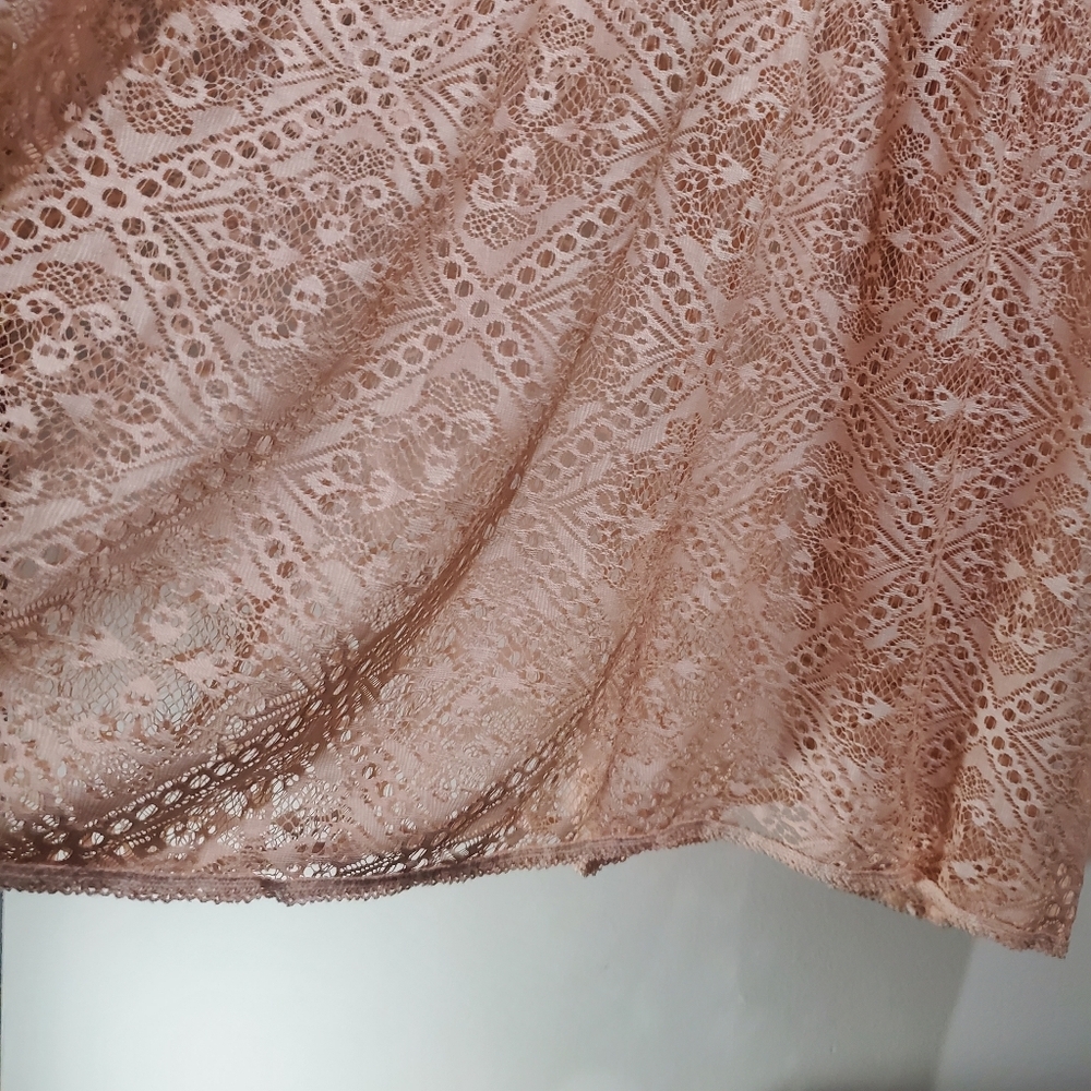 ANTHROPOLOGIE by Queen & Palm Maxima Lace Skirt Embroider Waist, Side Tassles XS - Picture 11 of 15
